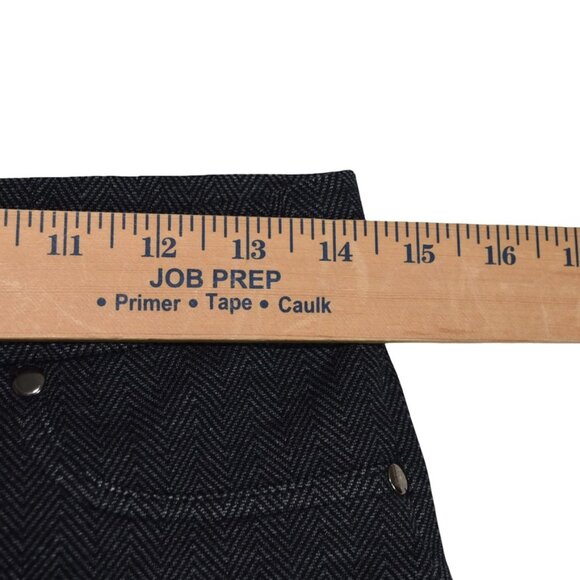 Trina Turk Navy Herringbone Pants Size 6 Tailored Pull On Workwear Chic - Picture 3 of 9